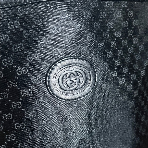 Gucci Black GG Pattern Shoulder Bucket Bag - Picture 5 of 16